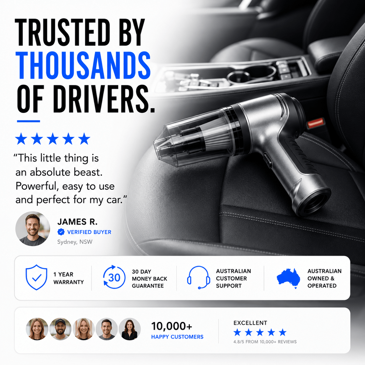 PowerJet™ Handheld Car Cleaner - Drive Smart