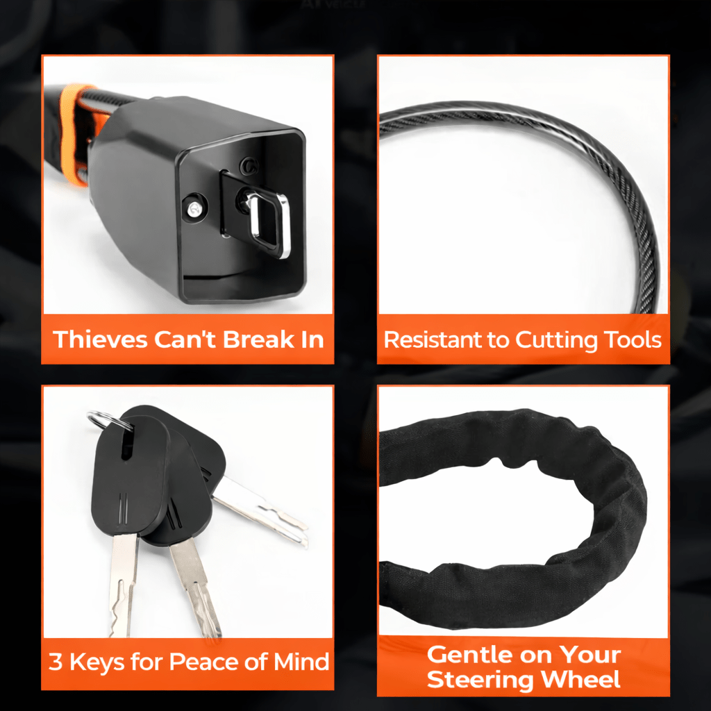 SteerLock Pro™ Steering Wheel Lock - Drive Smart