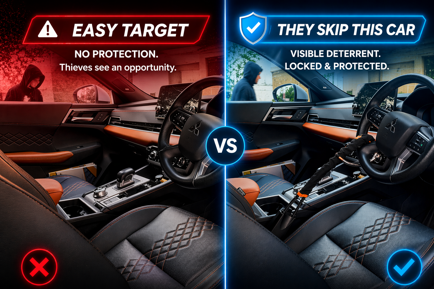 THIEVES GO FOR THE EASIEST CAR.