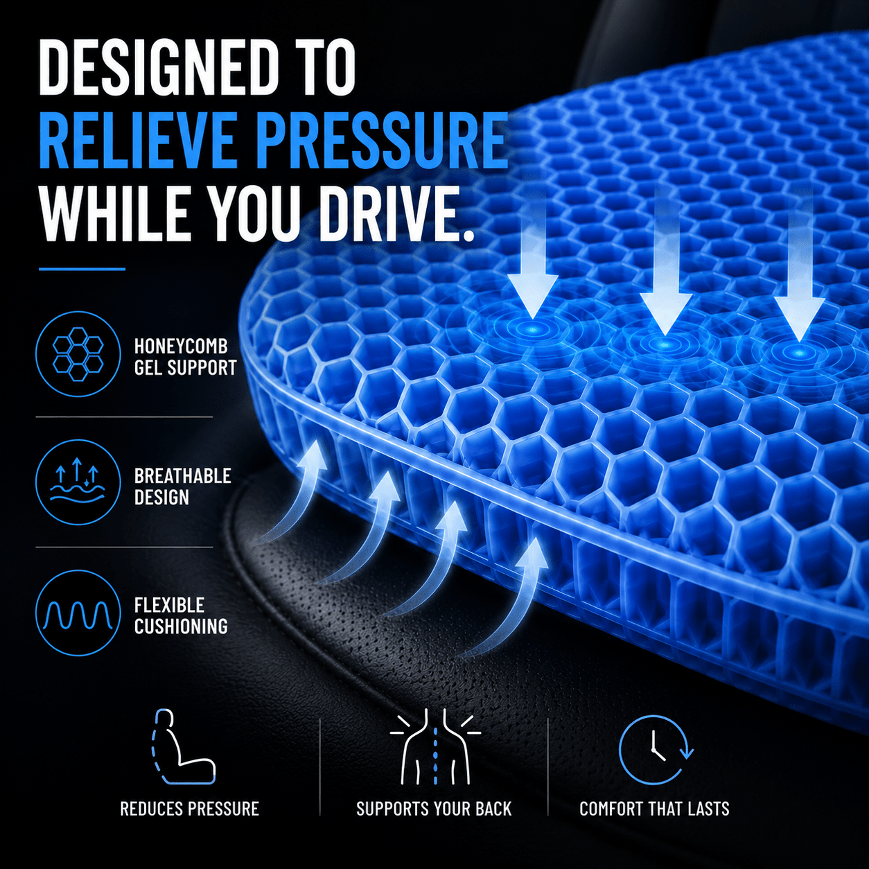 ComfortGel™ Driving Support Cushion - Drive Smart