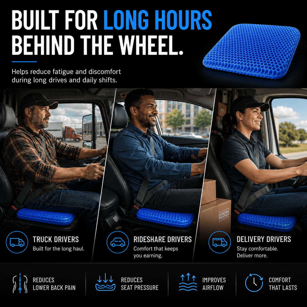 ComfortGel™ Driving Support Cushion - Drive Smart