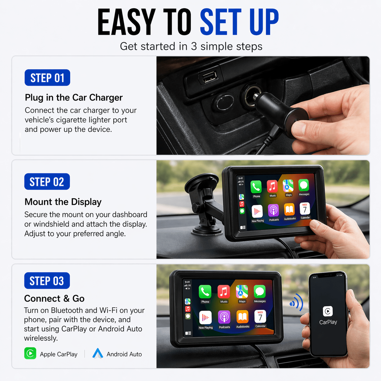DriveSync™ Wireless CarPlay Display - Drive Smart