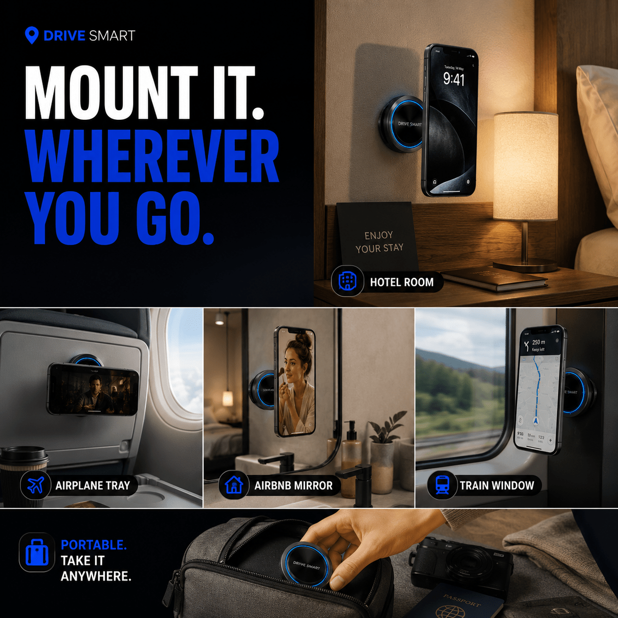 GripLock™ Magnetic Phone Mount - Drive Smart
