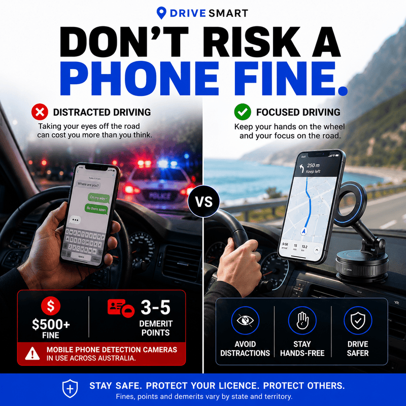 GripLock™ Magnetic Phone Mount - Drive Smart