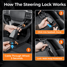 SteerLock Pro™ Steering Wheel Lock - Drive Smart